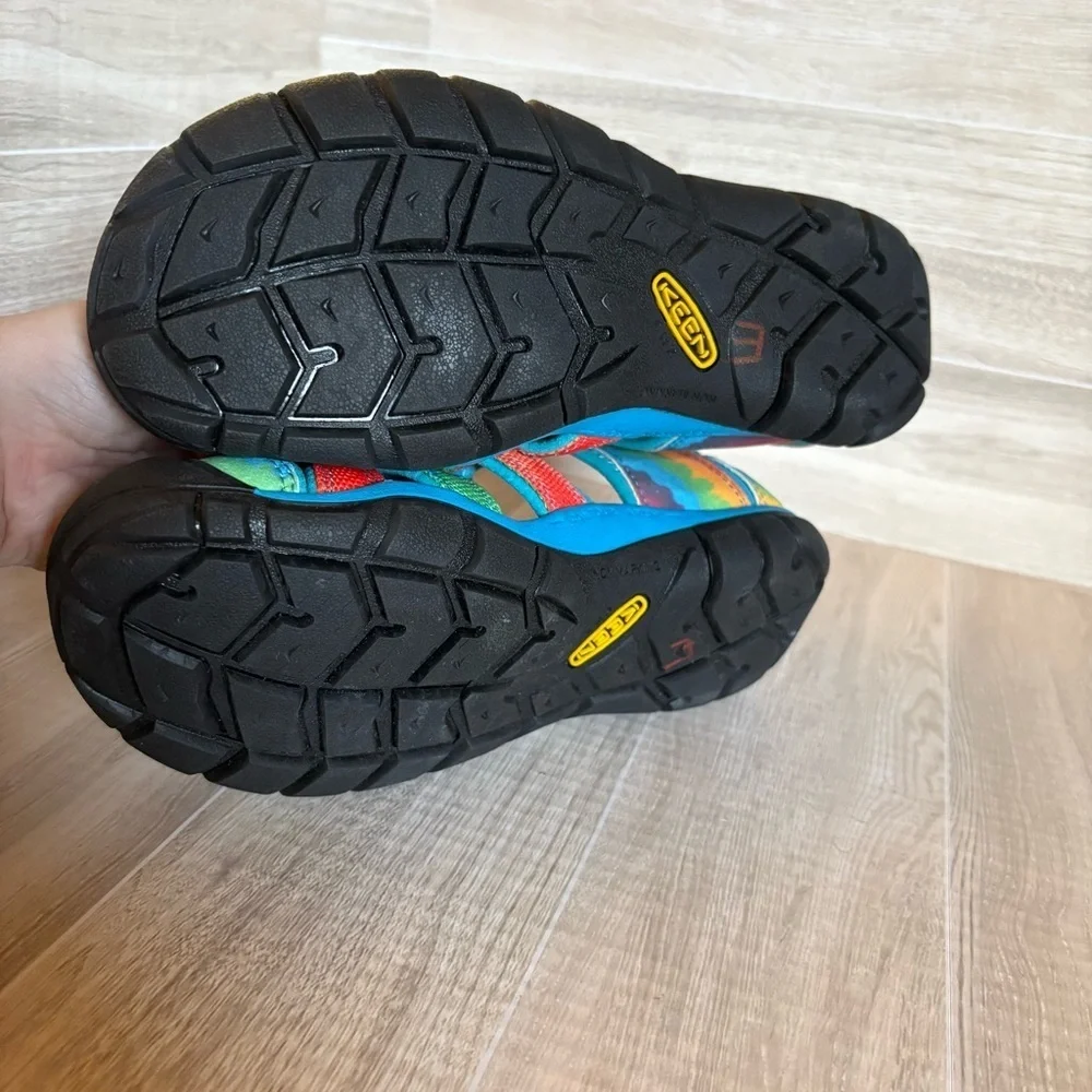 Keen Seacamp I| CNX Youth Sandals Sz 4 Vivid Blue Original Tie Dye Toggle EUC